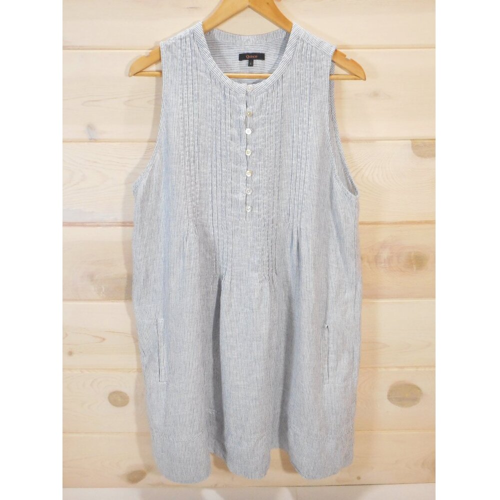 Quince Light Blue Sleeveless Dress